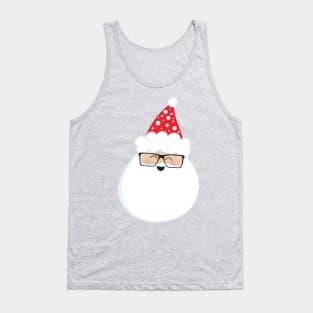 Santa Claus, Hipster Santa, Glasses, Christmas Tank Top